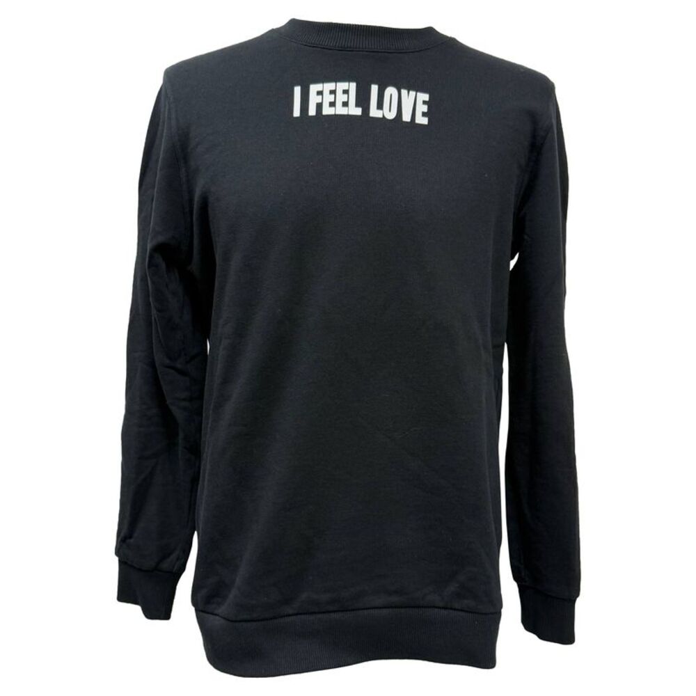 Givenchy "I Feel Love" Fleece Sweatshirt In Black Cotton